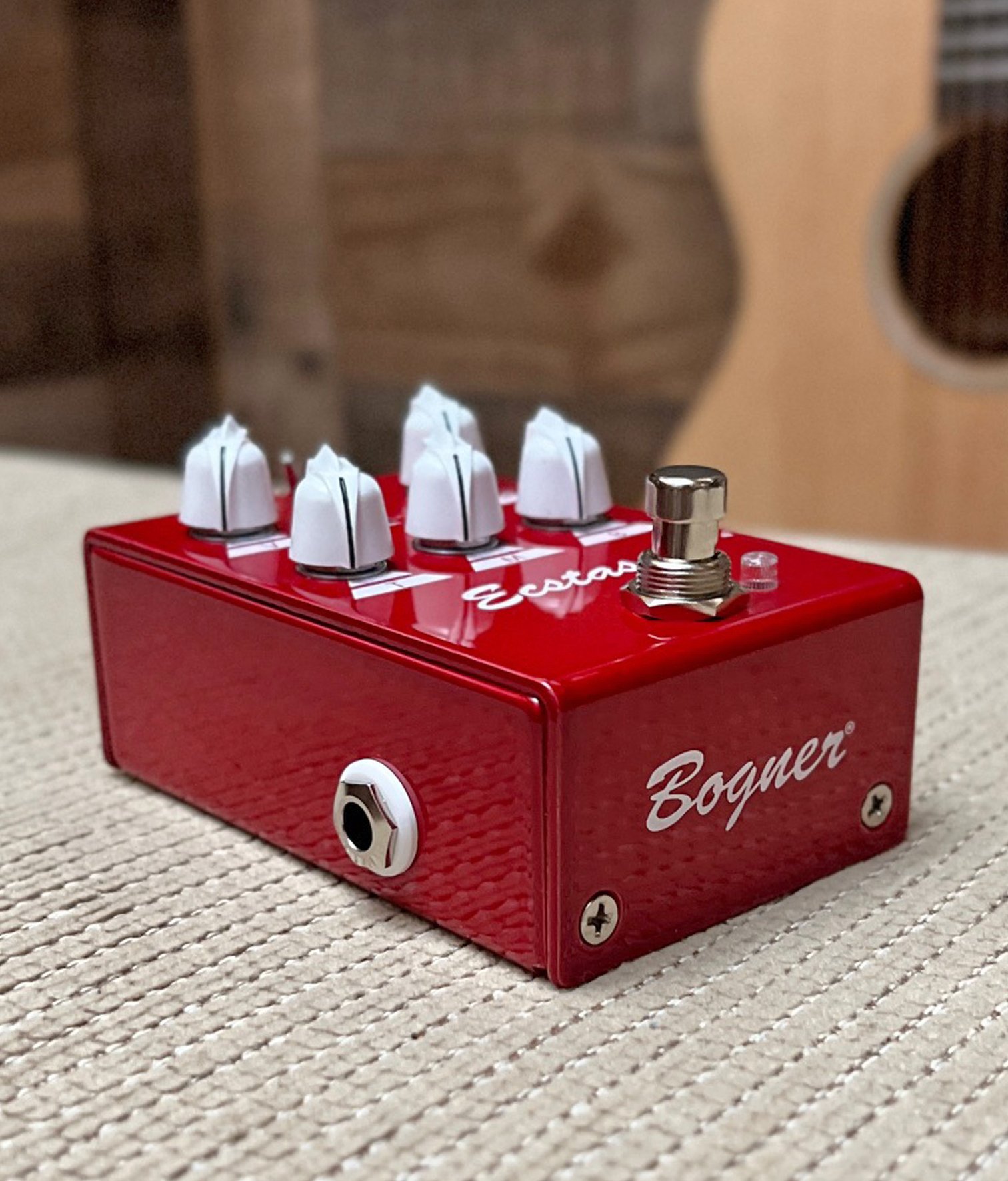 USED Bogner Ecstasy Red Mini Overdrive Pedal w/ Original Box