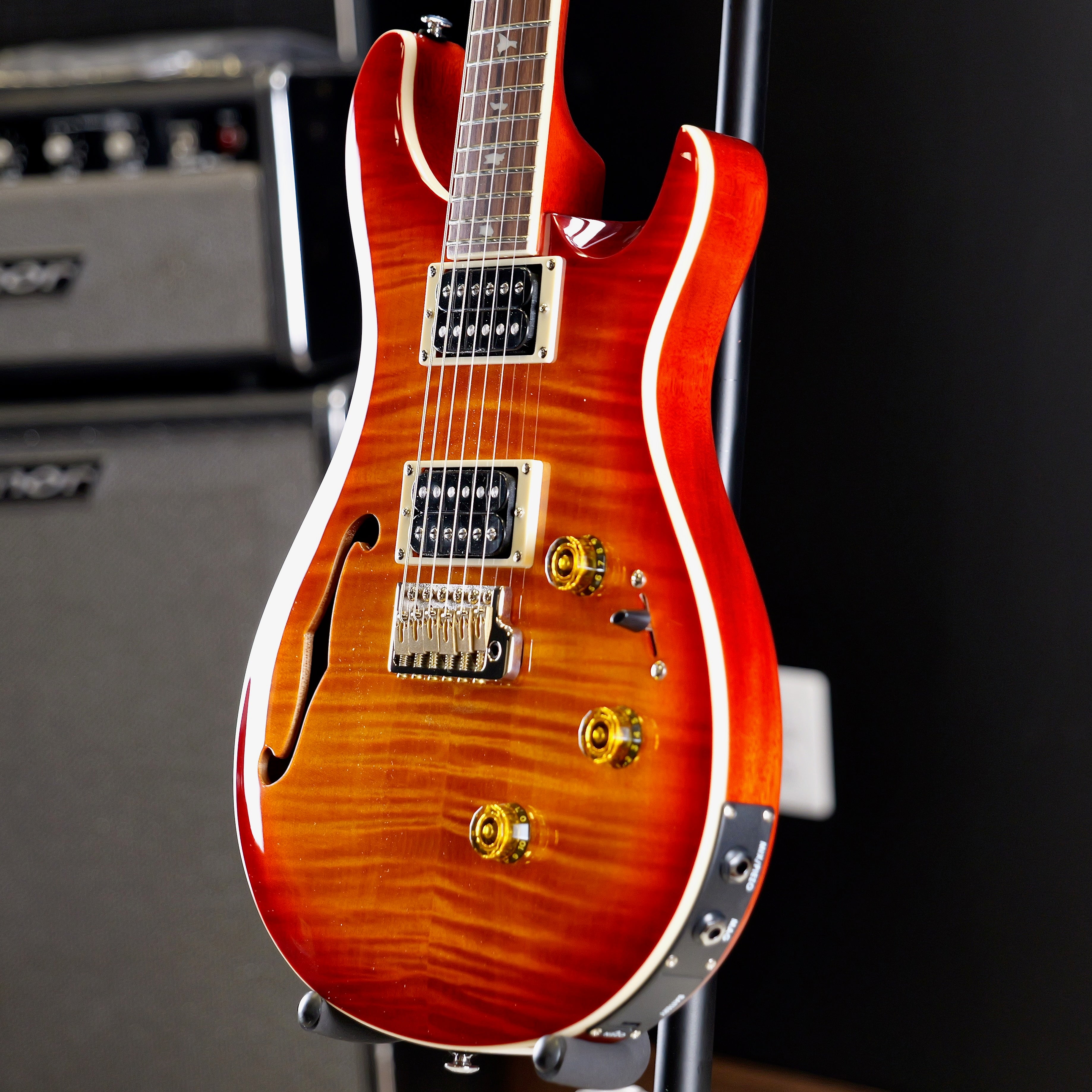 PRS SE Custom 24 Semi-Hollow Piezo Vintage Sunburst – Matt's Guitars