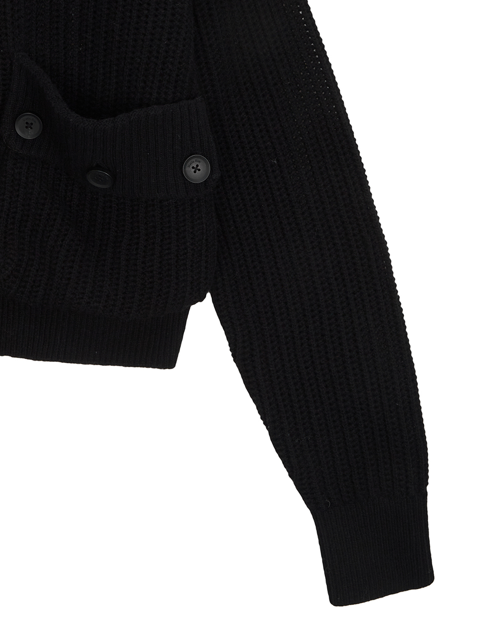 VOLUME POCKET KNIT ZIP UP IN BLACK – Matin Kim