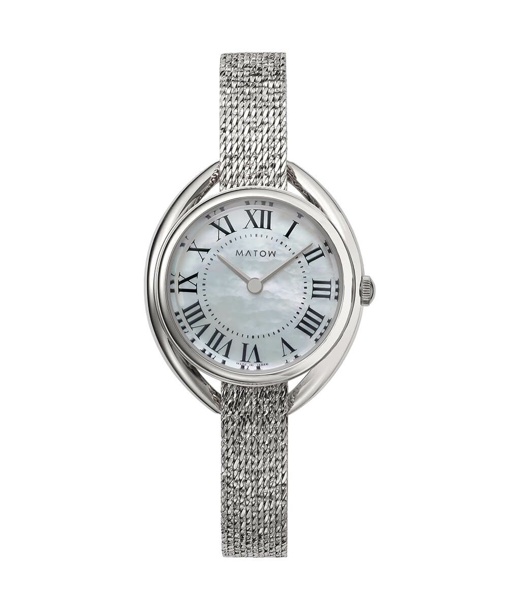 MATOW マトウ SHIKI ROUND SILVER 白亜 / 銀花 レディース 腕時計