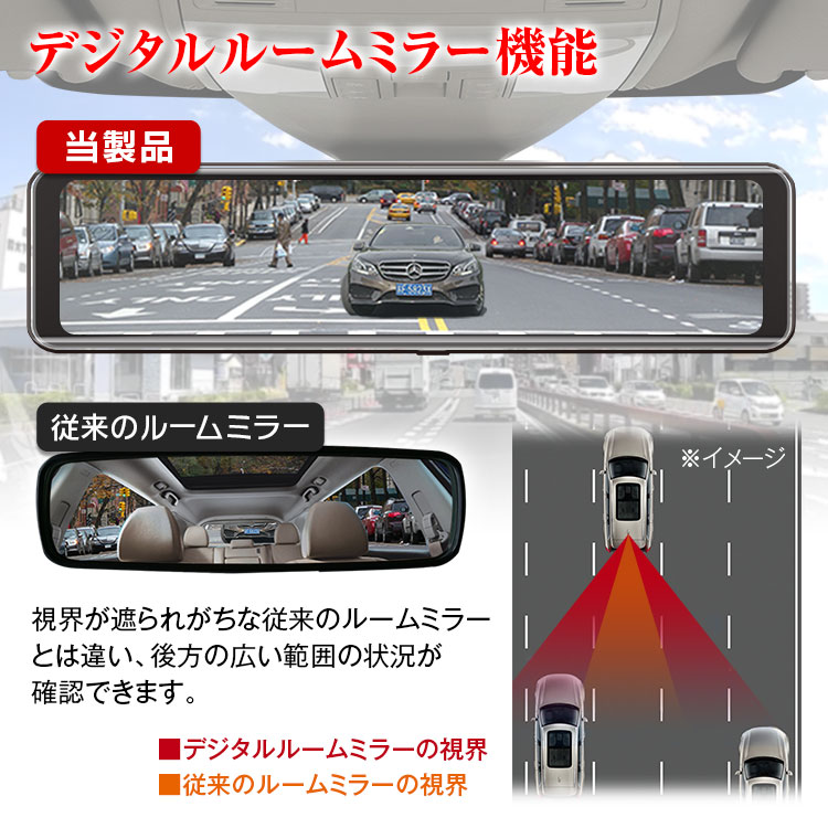 デジタルルームミラー MDR-C007A3（リアカメラ車外タイプ） | マックス