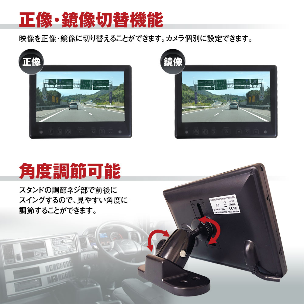 IP69K相当カメラ2系統入力対応7インチ防水モニター SV6-TK701WP