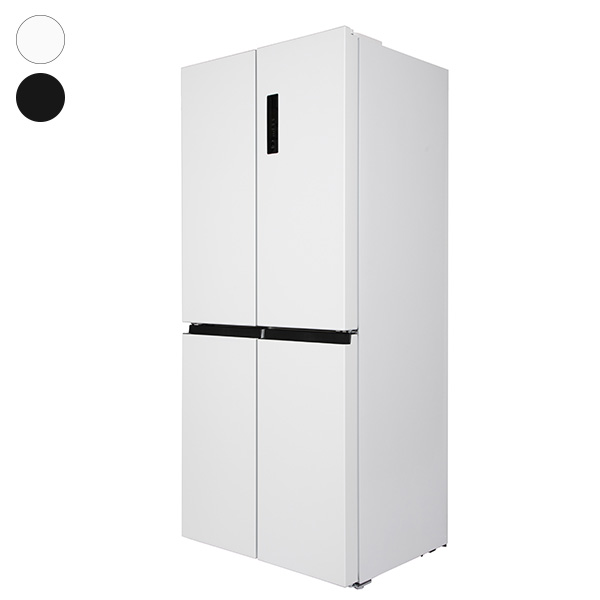 たくさんのケースとポケットでたっぷり保管！4ドア両開き冷凍冷蔵庫