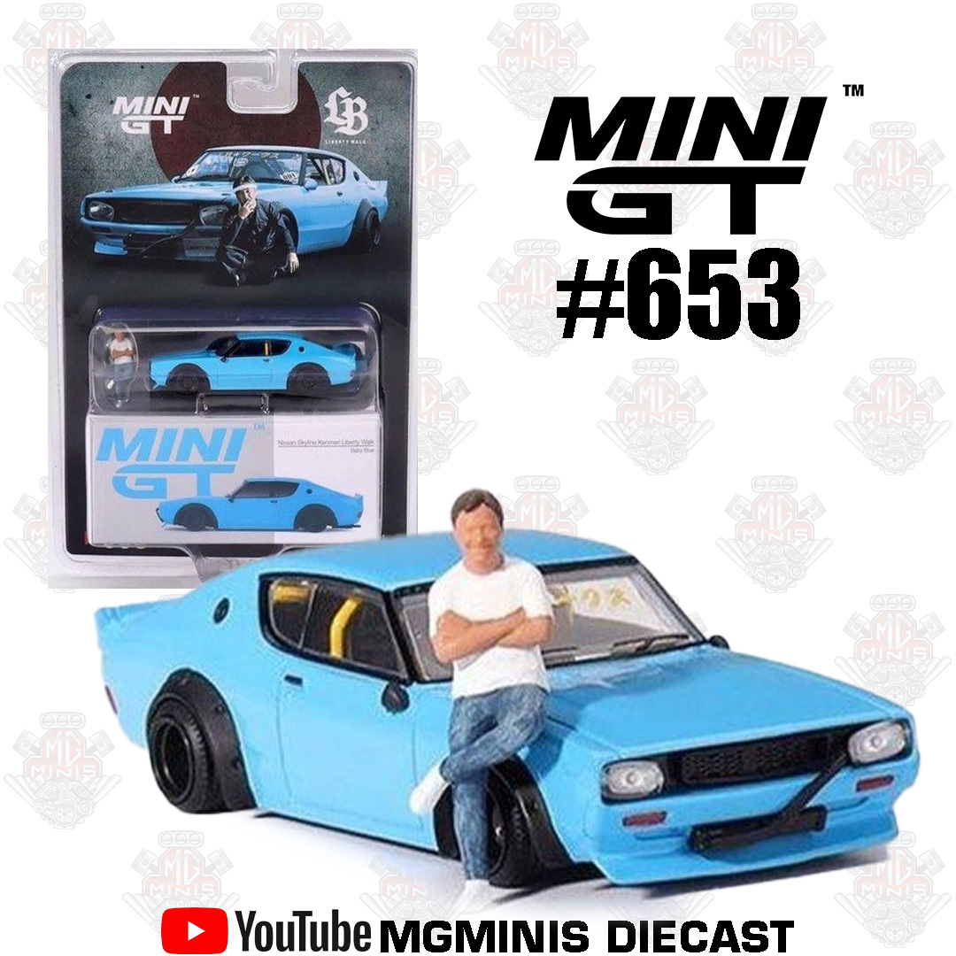 Mini Gt Nissan SkyLine KenMeri Liberty Walk Baby Blue #653