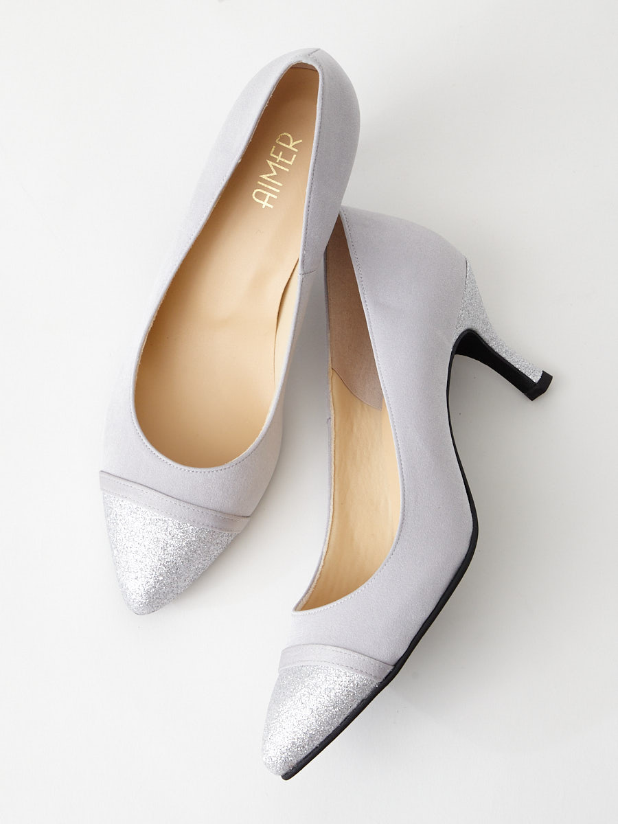 セパレートラメパンプス(22.5cm シルバー): AIMER | エメ ｜ミマツ