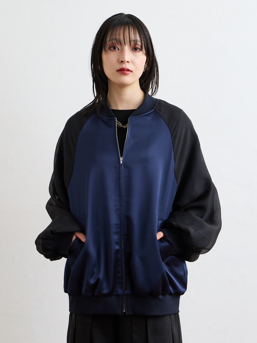 夜空猫 刺繍ビッグブルゾン(FREE ベージュ): ふりふ ｜ミマツグループ