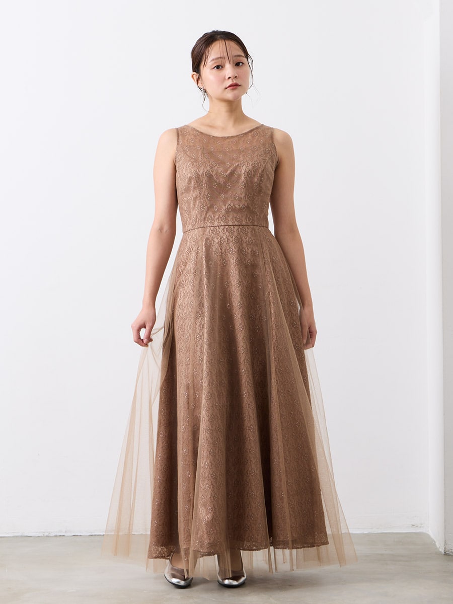 チュールレースアンクルドレス(M ネイビー): AIMER | エメ ｜ミマツ