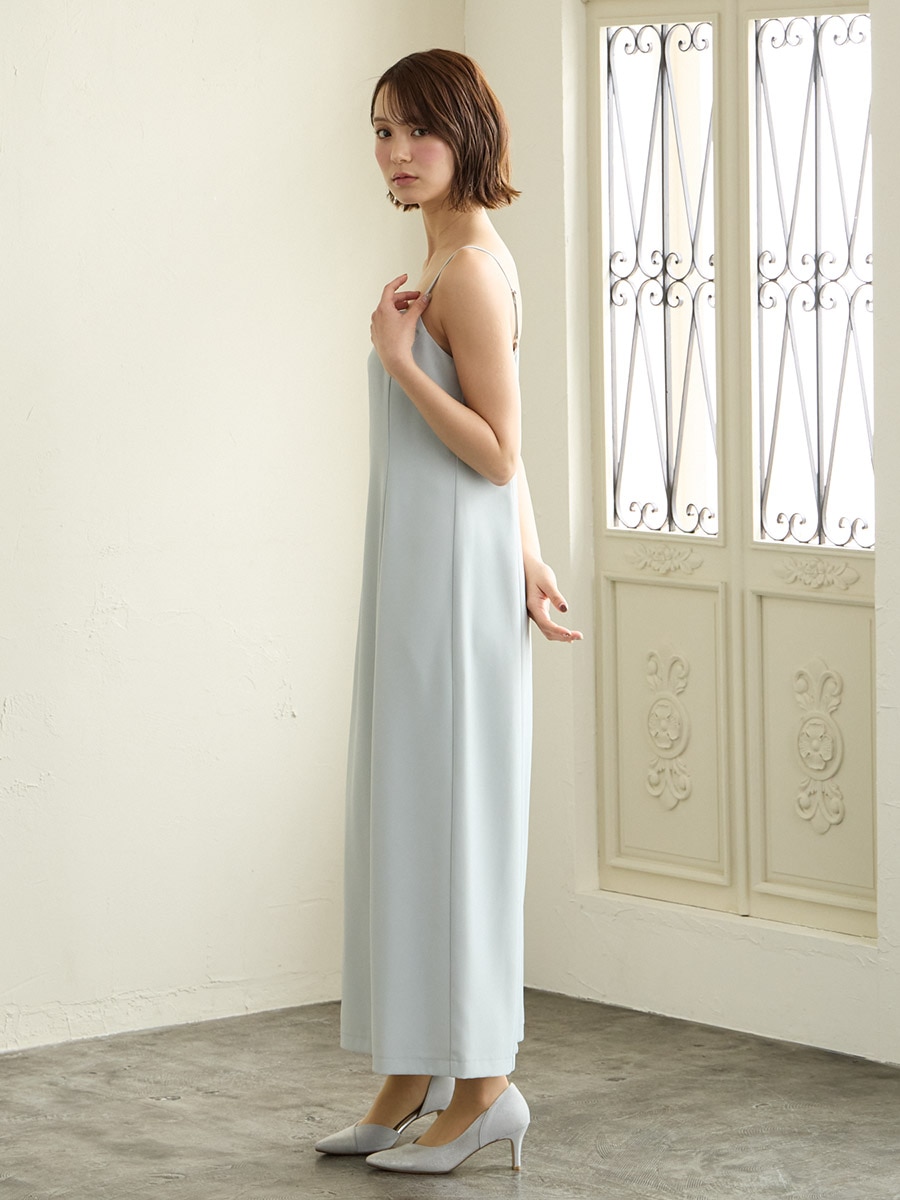 試着キャンペーン対象】フラワーモール刺繍キーネックブラウス×Iライン