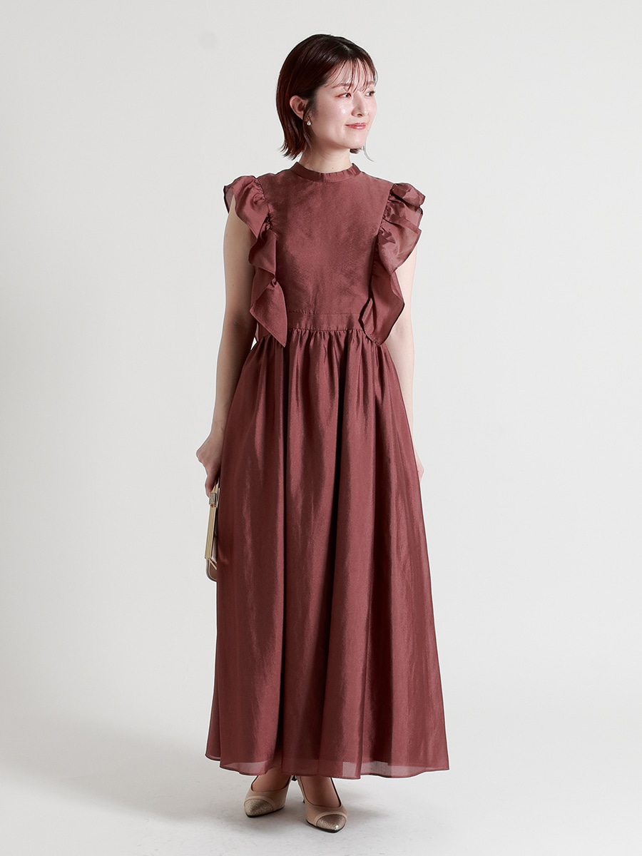 ドット×チェック柄エプロンドレス(S ローズ): AIMER | エメ ｜ミマツ