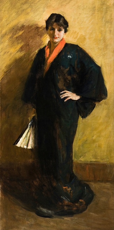 Lady in Black with Spanish Scarf - Robert Henri | Artera