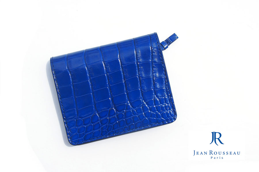 ジャンルソー｜JEAN ROUSSEAU｜ミニウォレット アリゲーター｜ブルー