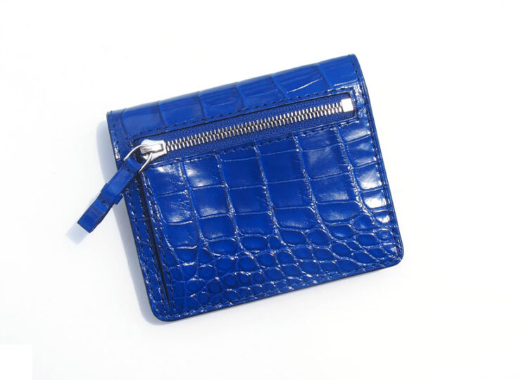 ジャンルソー｜JEAN ROUSSEAU｜ミニウォレット アリゲーター｜ブルー