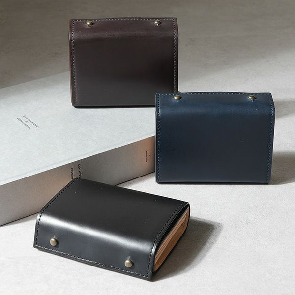 シスクー・ド・フードル 長財布 cocoro-04B 熊革 藍 Six coup de