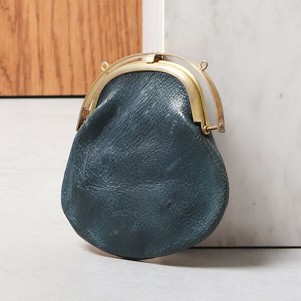 シスクー・ド・フードル ワンタッチミニ財布 SHC-83B 熊革 藍 Six coup