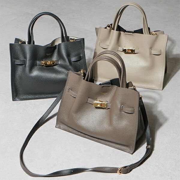 ヴィオラドーロ TRERO トレロ イタリアンWフェイスレザートートバッグM