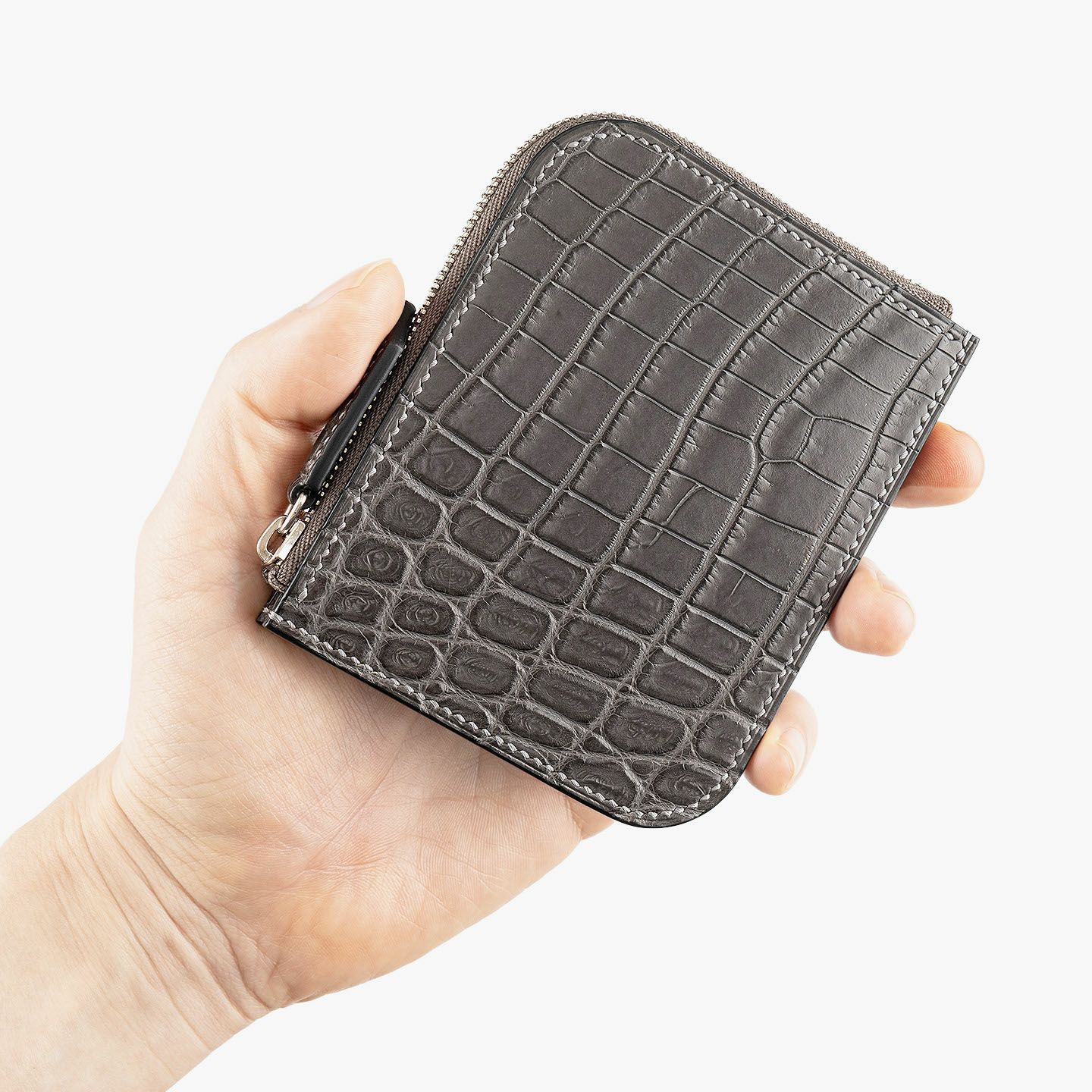 クロコダイル & ダービー L字ジップハーフマルチウォレット | 大人の