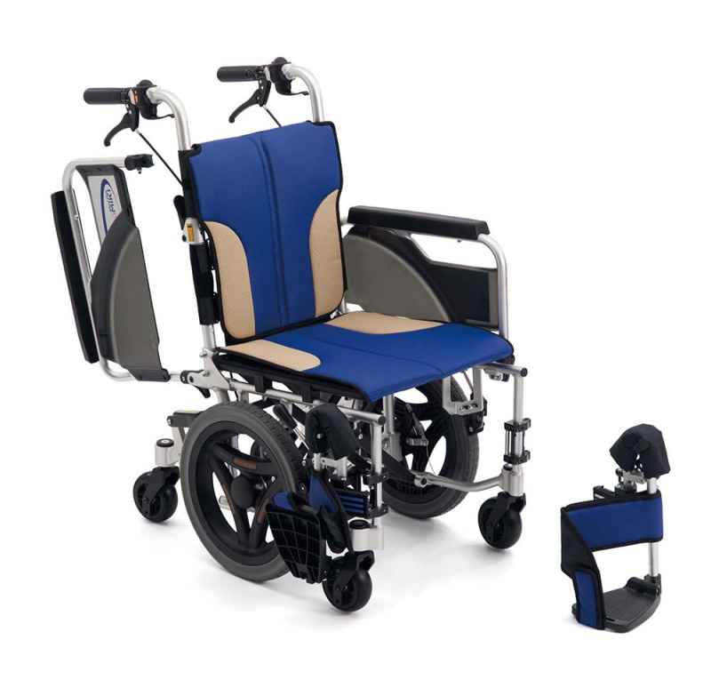 世界最狭車いす スキット600 介助型 ブルー SKT-600 | ミキ【品番