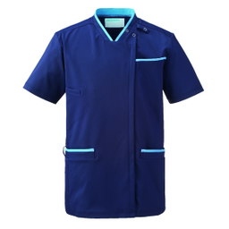 KZN705-48 スクラブジャケット半袖(兼用) NVxTQ｜メディカル用品.com