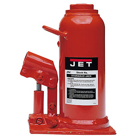 JET 12-1/2-Ton Hydraulic Low-Profile Bottle Jack with handle at
