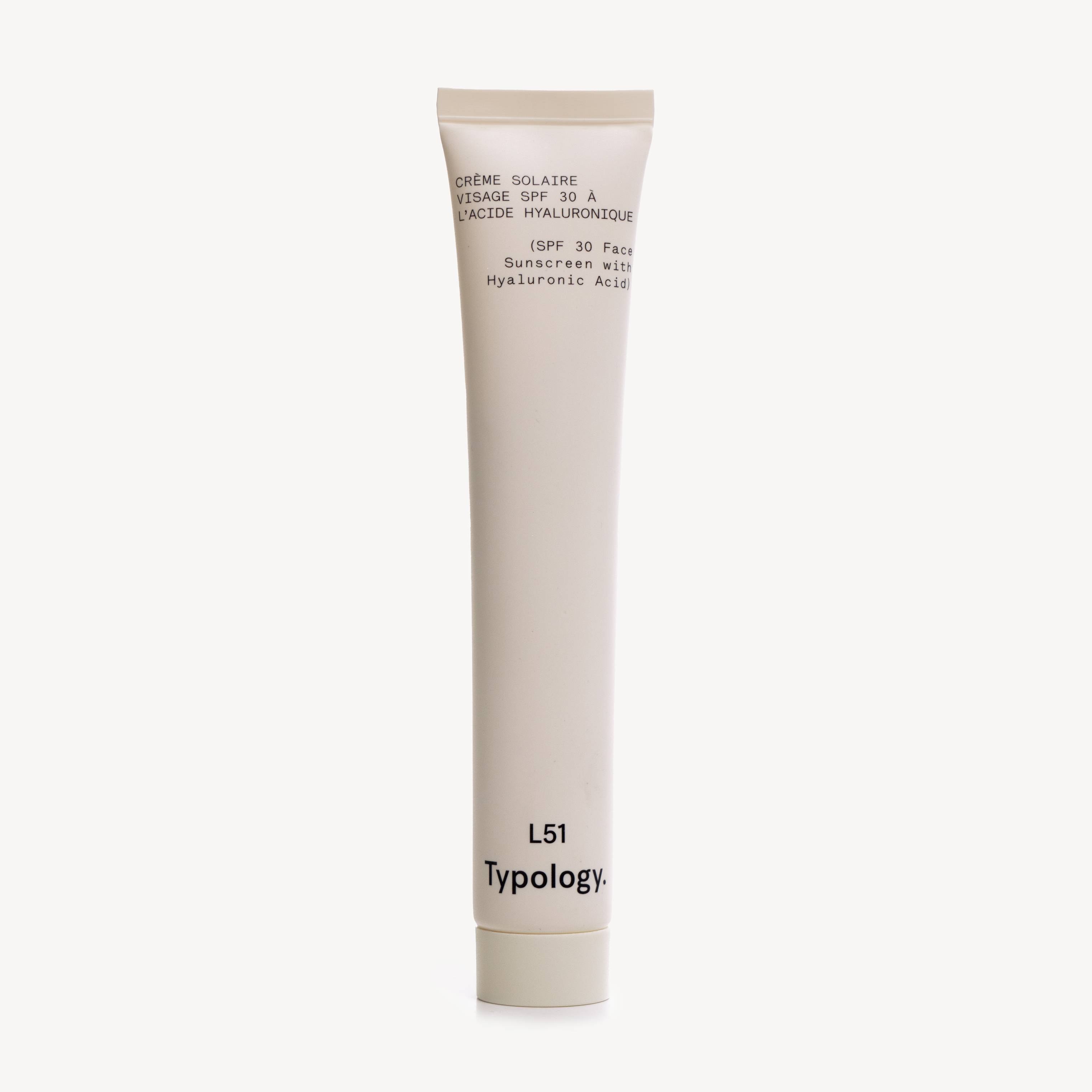 SPF 30 Face Sunscreen with Hyaluronic Acid — Typology