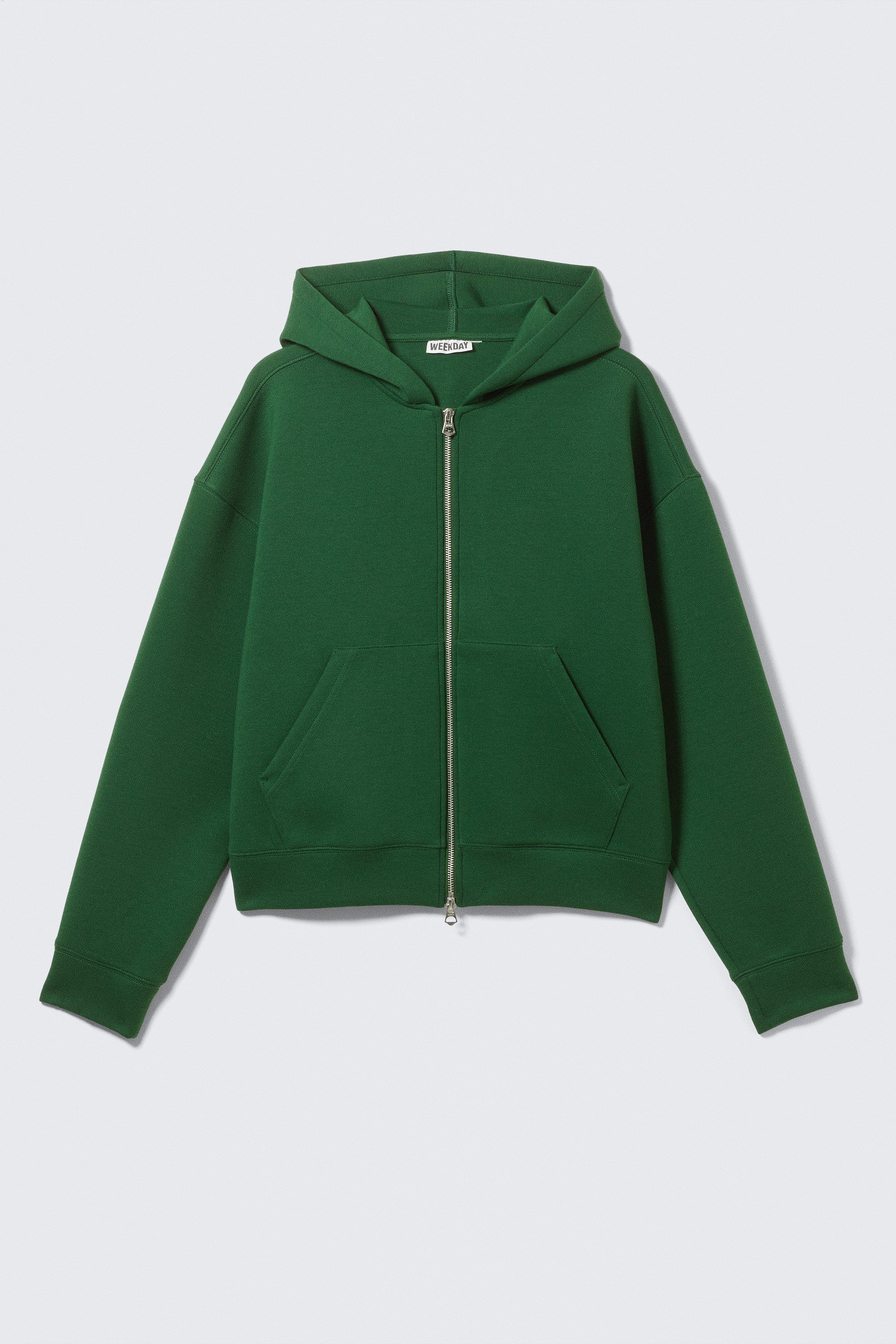 simon scuba zip hoodie - Dark Green | Weekday EU