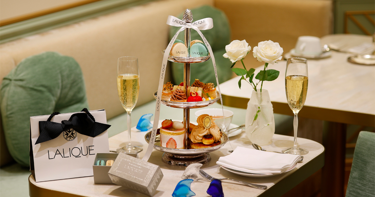 ラデュレ」×「ラリック」 魚のオブジェと楽しむコラボアフタヌーン