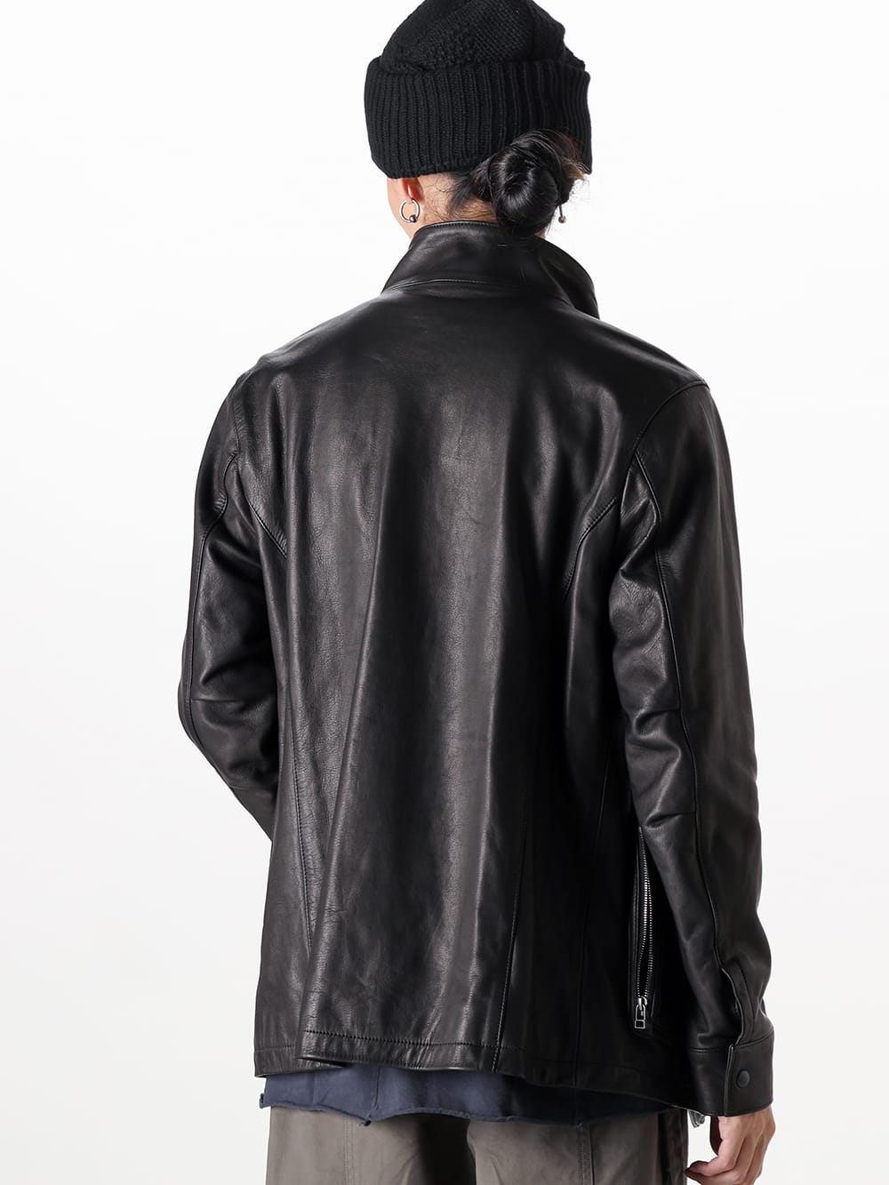 The Viridi-anne ワイドパンツ レザージャケットスタイル -FASCINATE