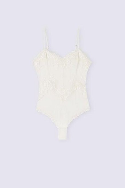 Intimissimi White Pretty Flowers Lace Bodysuit | Azadea UAE