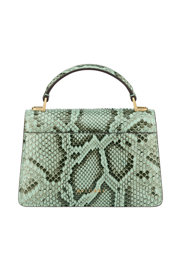 Green Python leather Serpenti Forever Mini Top Handle Bag 294548