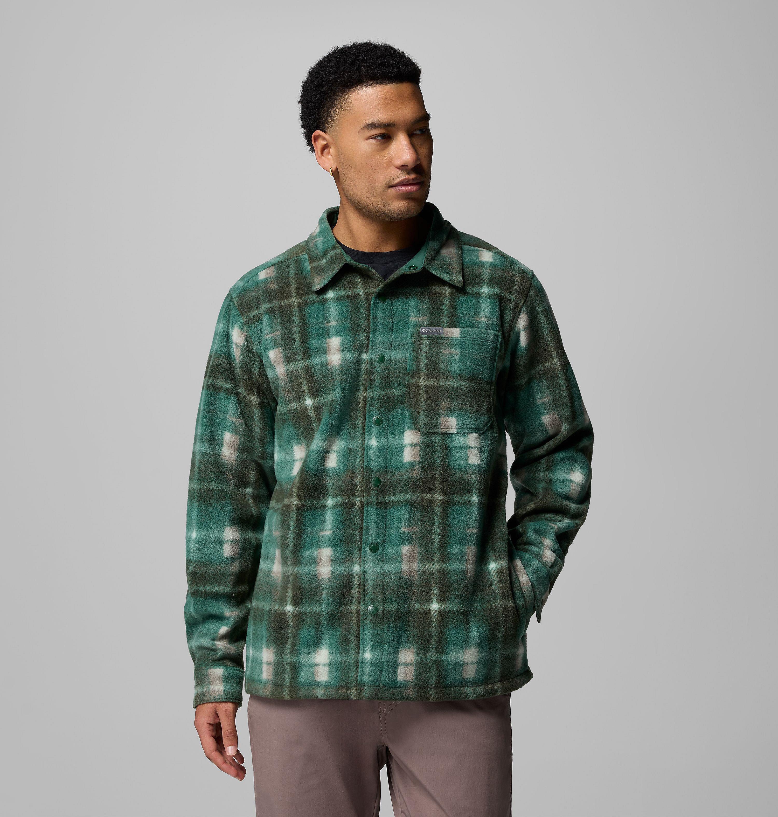 Men's Steens Mountain Printed Fleece Shirt Jacket II | Columbia