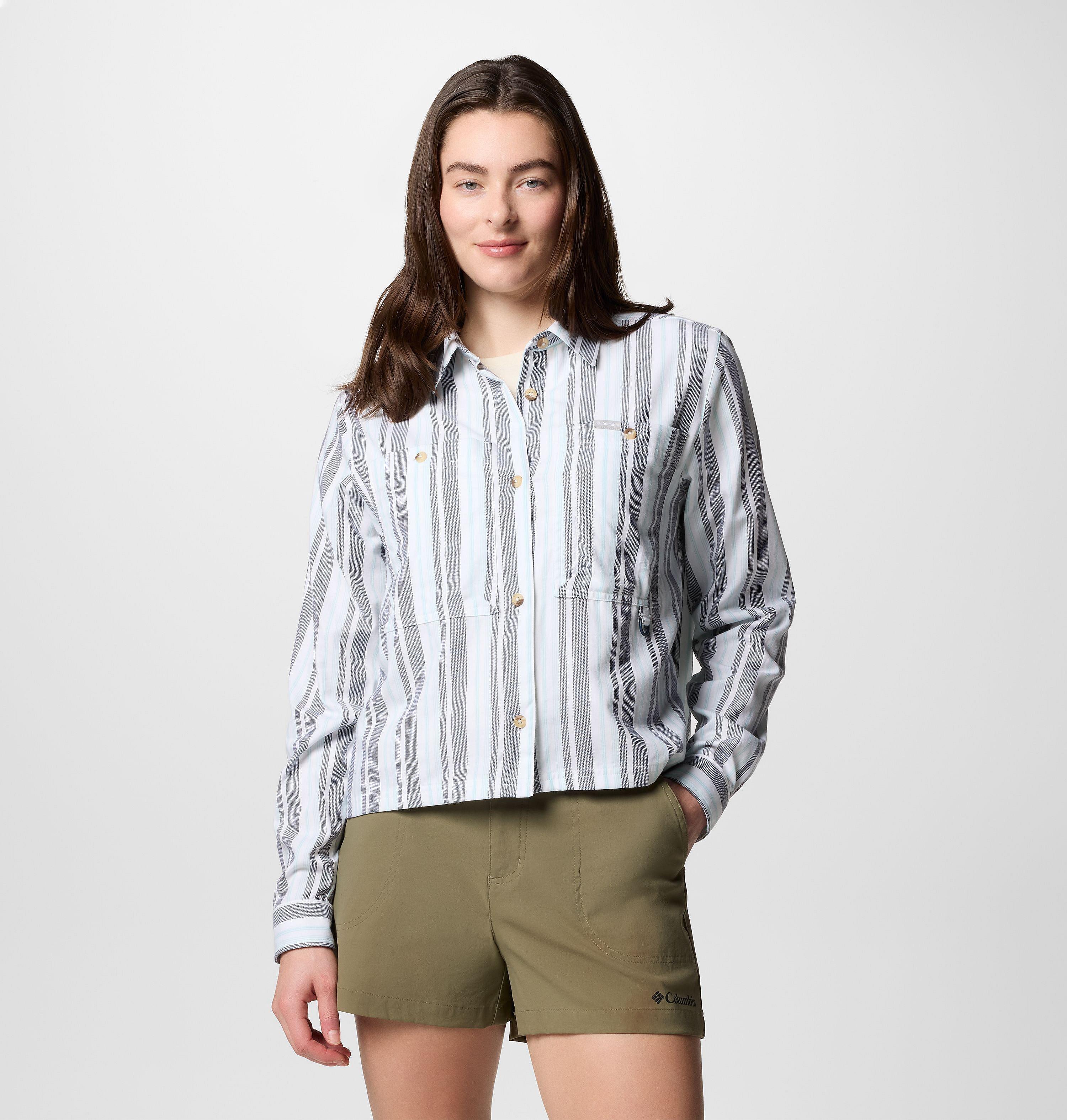 Women's Brea Falls Woven Patterned Long Sleeve Shirt | Columbia