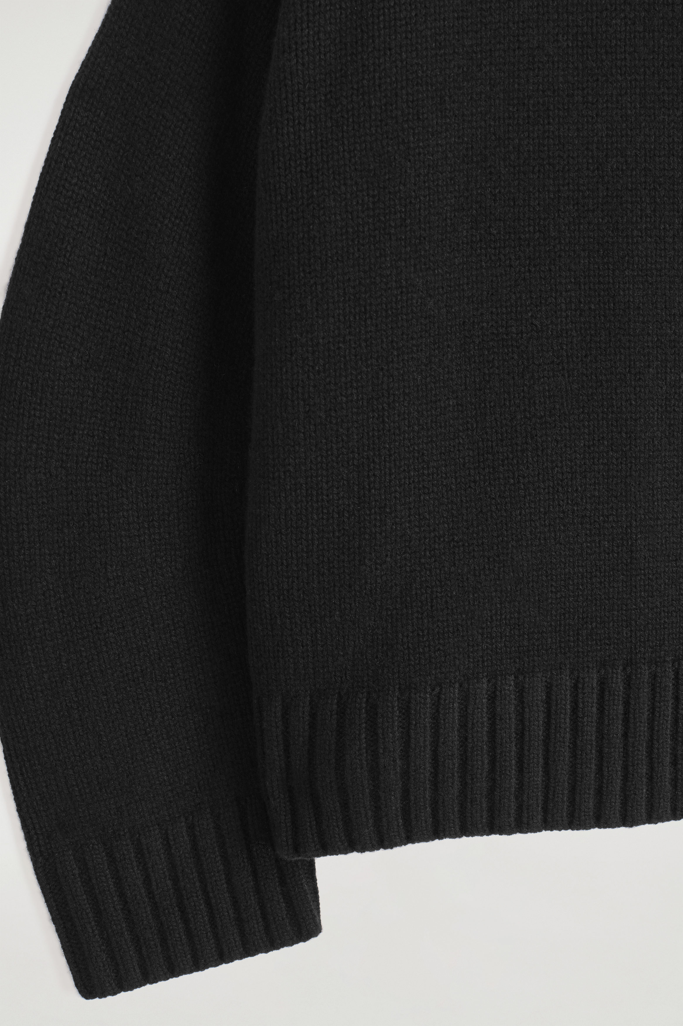 CASHMERE MOCK-NECK SWEATER - BLACK | COS US