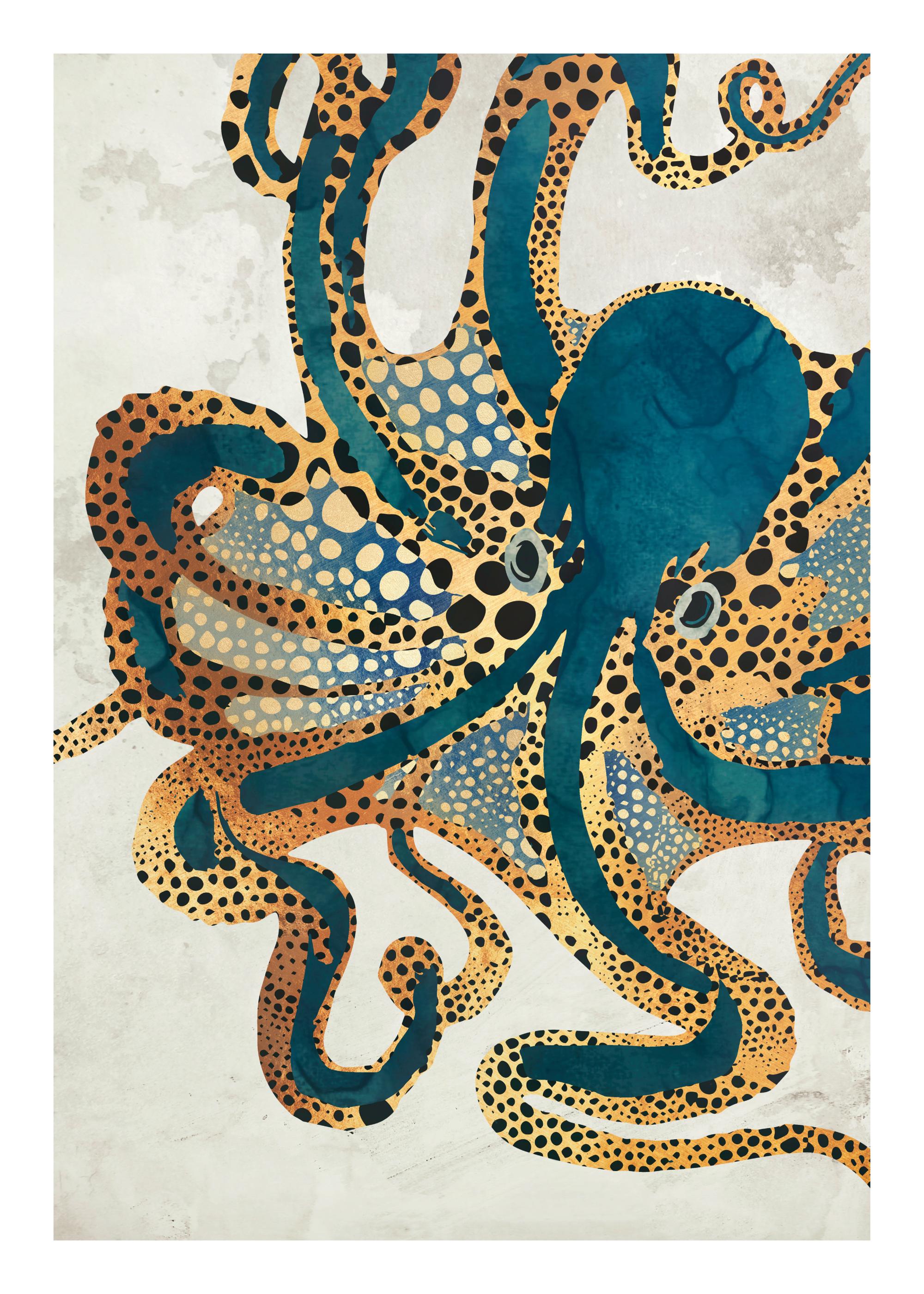 Underwater Octopus Print - SpaceFrog Designs Poster | Desenio