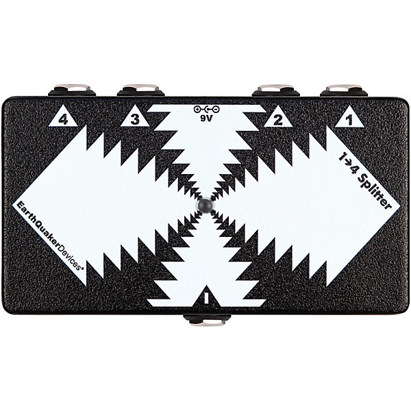 EarthQuaker Devices One to Four Splitter Black and White | Guitar