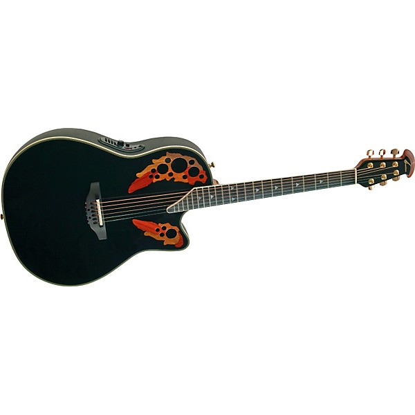Ovation Elite 2078 AX Deep Contour Acoustic-Electric Guitar Black