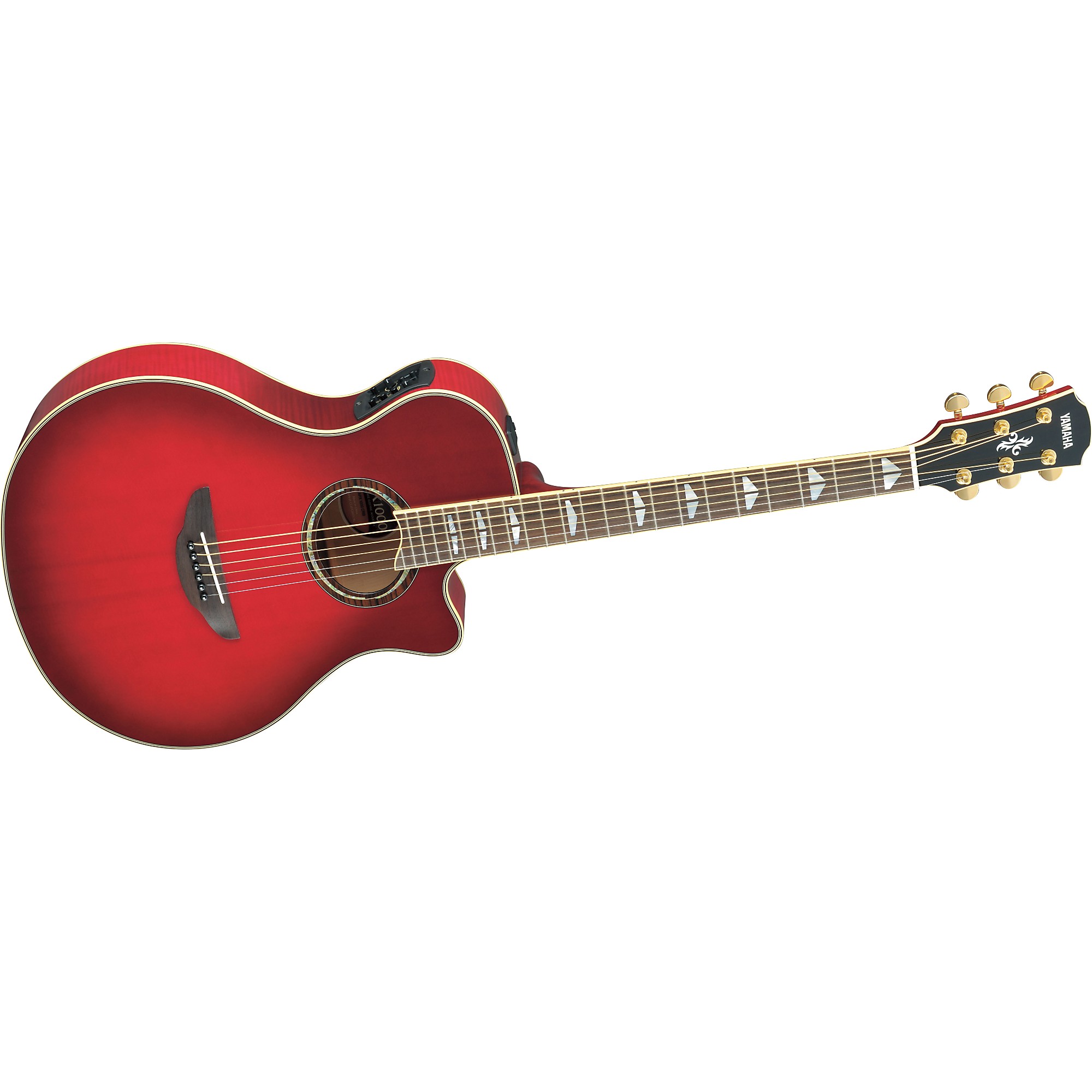 Yamaha APX1000 Thinline Cutaway Acoustic-Electric Guitar Crimson