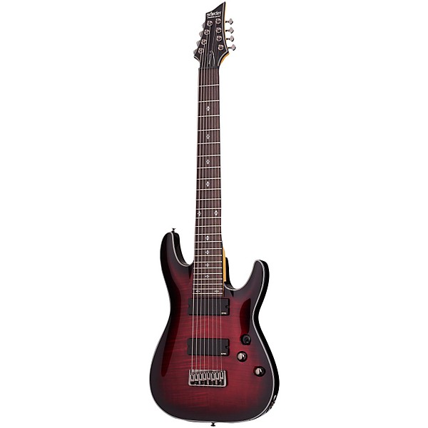 Schecter Guitar Research Damien Elite-8 Electric Guitar Crimson