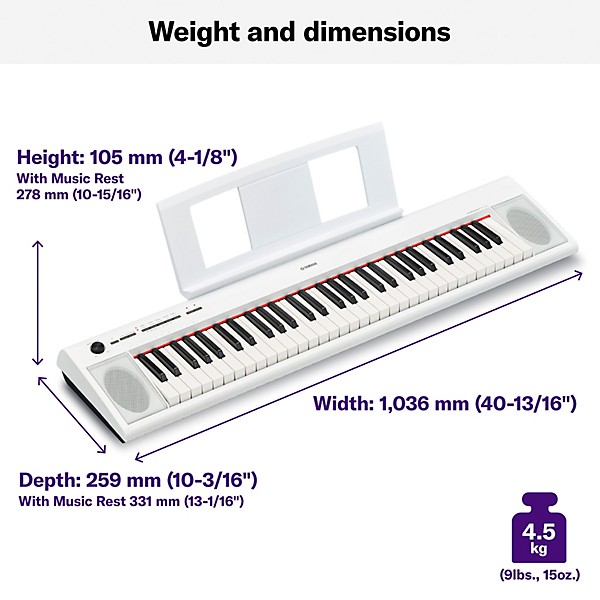 Yamaha NP-12 61-Key Entry-Level Piaggero Ultraportable Digital