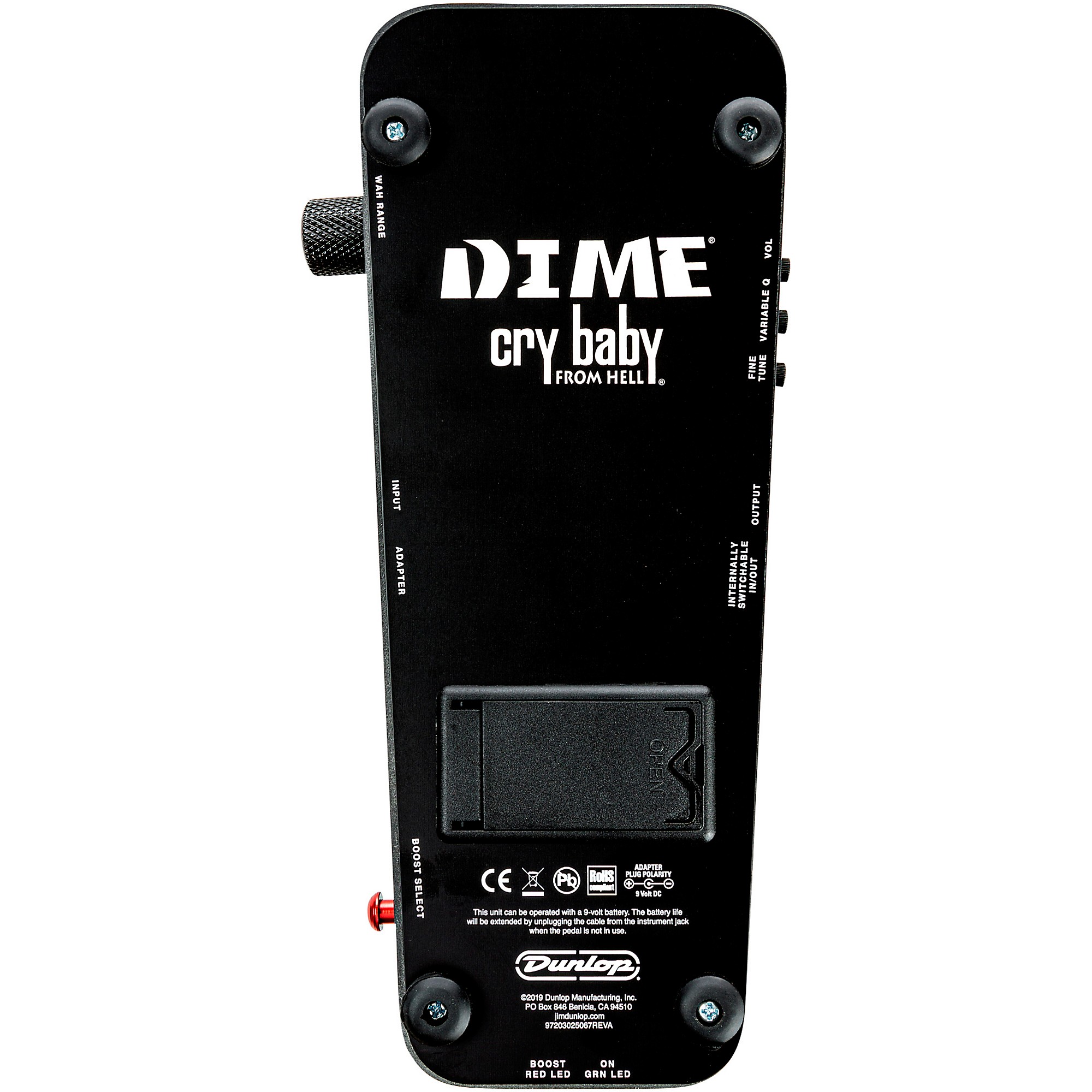 Dunlop DB01B Dime Cry Baby From Hell Wah Effects Pedal | Guitar Center