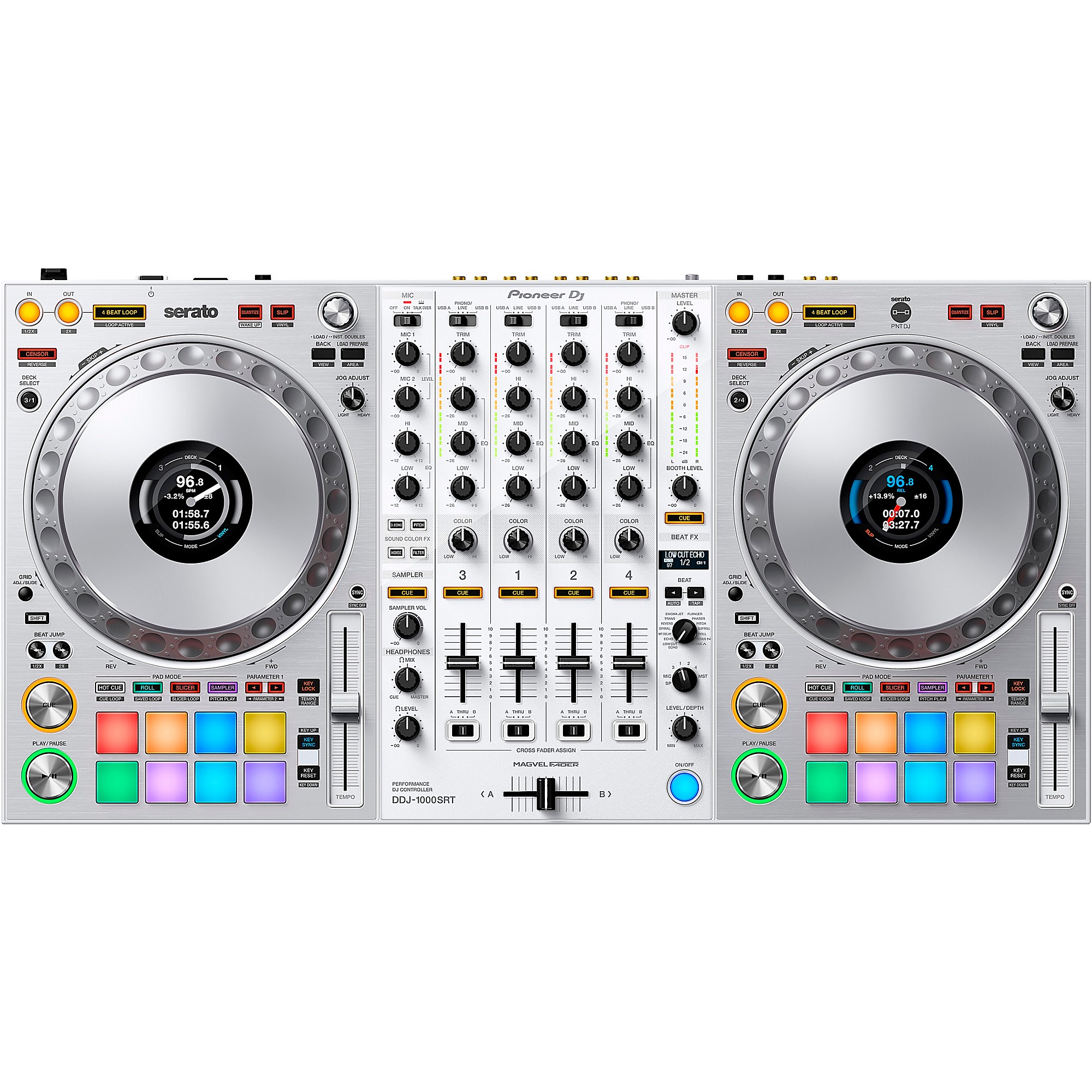 Open Box Pioneer DJ DDJ-1000SRT-W Limited Edition White Controller