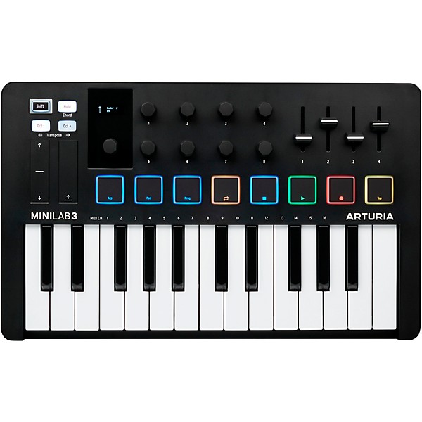Arturia MiniLab 3 Hybrid Keyboard Controller - Black | Guitar Center