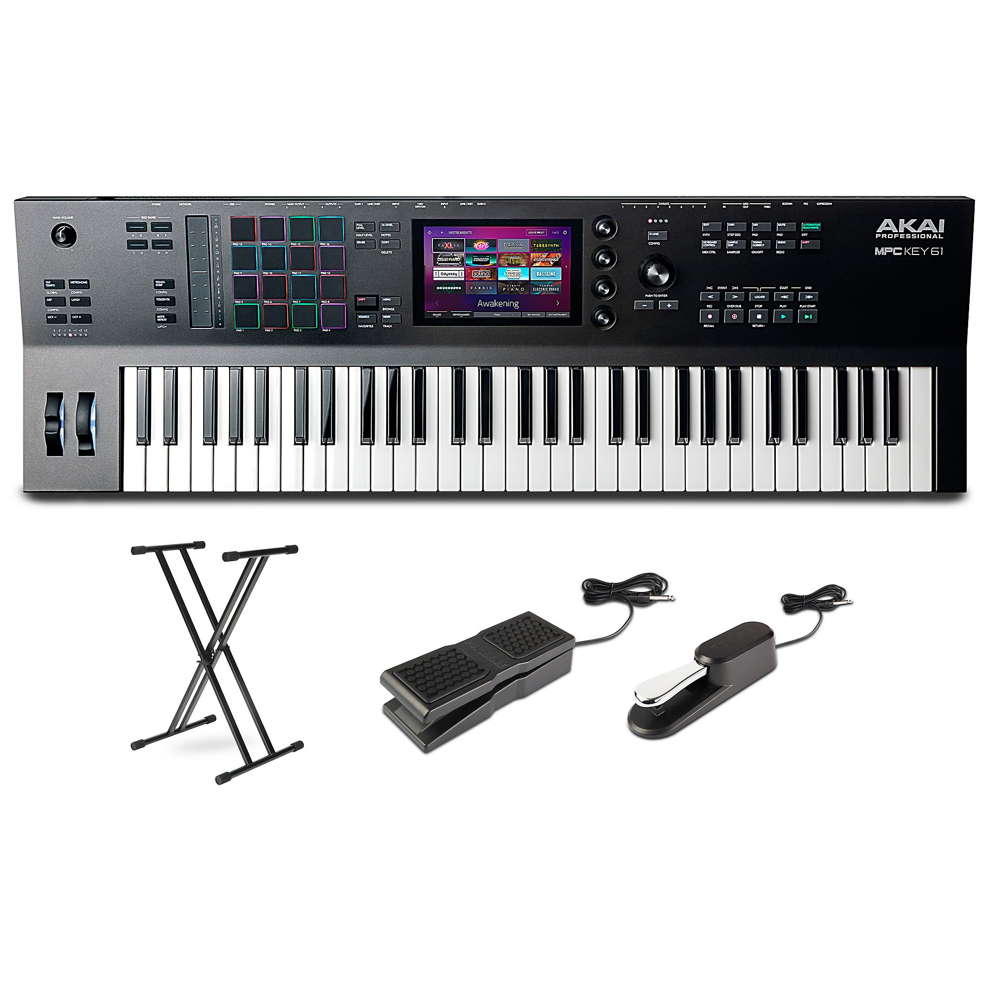 Akai Professional MPC Key 61 Production Synthesizer With X-Stand
