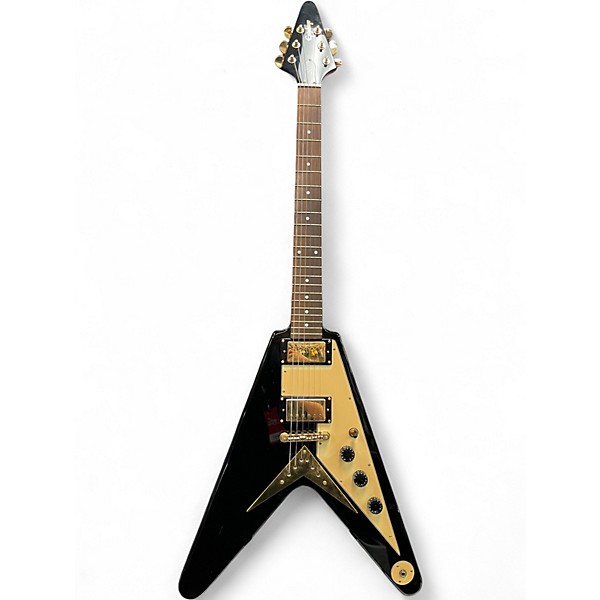 Used Epiphone Flying V Korina 1958 Black Solid Body Electric