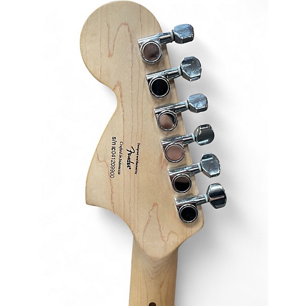 Used Squier Deluxe Fat Stratocaster Satin Trans Red Solid Body