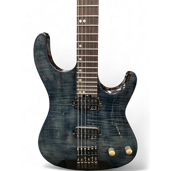 Used Harley Benton DULLAHAN Headless blue Solid Body Electric