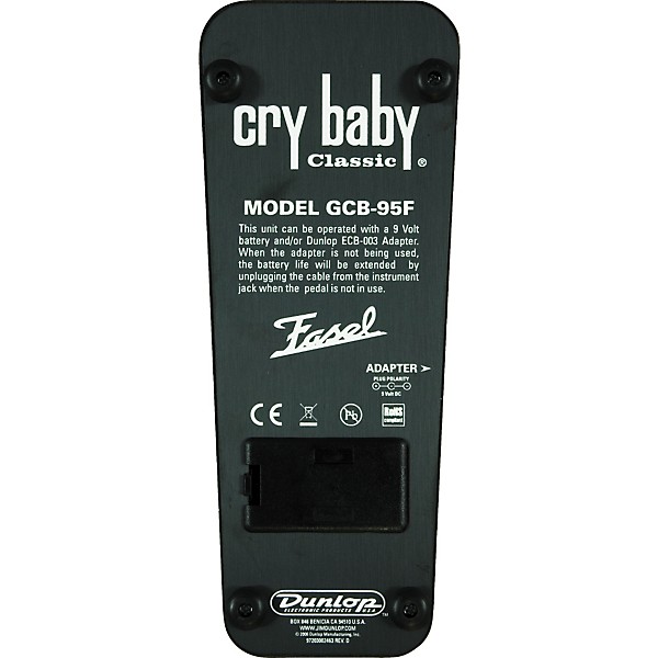 Dunlop GCB95F Cry Baby Classic Fasel Inductor Wah Pedal | Guitar