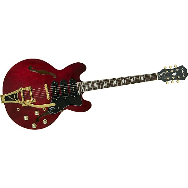 Epiphone Riviera Custom P93 Semi-Hollowbody Electric Guitar Wine