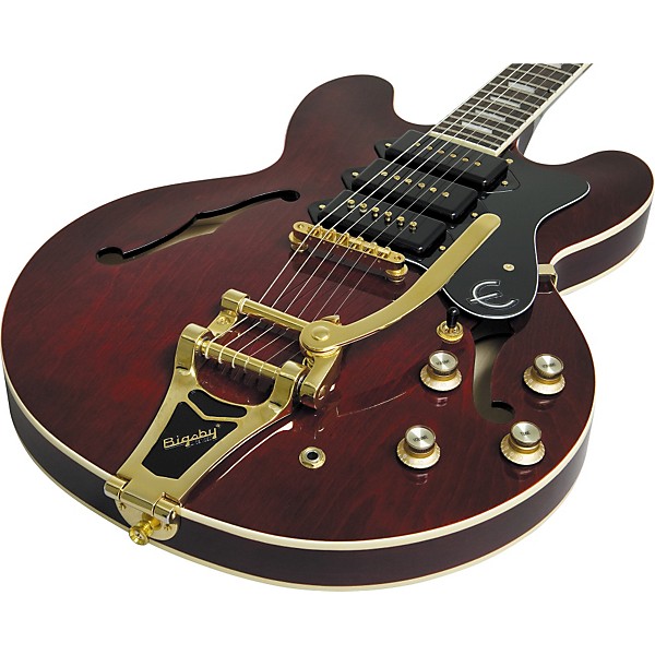 Epiphone Riviera Custom P93 Semi-Hollowbody Electric Guitar Wine