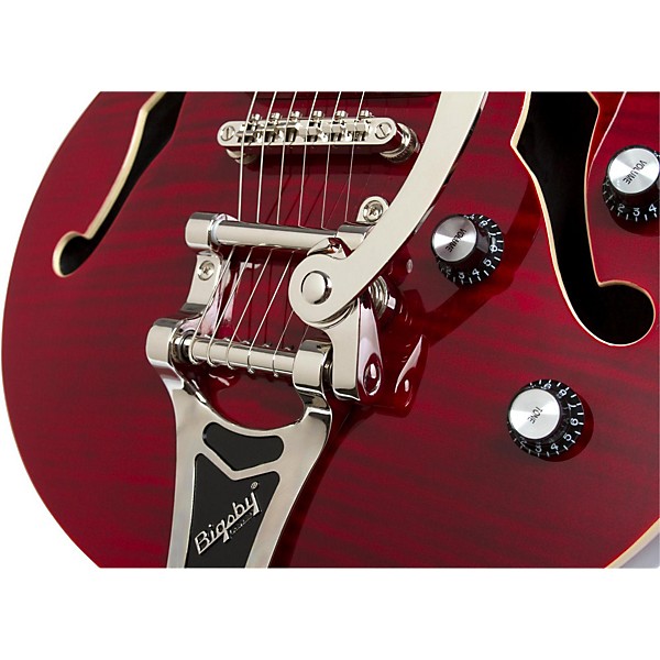 Epiphone Wildkat Bigsby Hollowbody Electric Guitar Wine Red