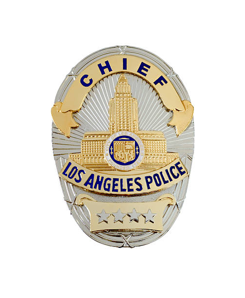 Lapd Chiefs Badge Stock Photo - Download Image Now - Badge, Los